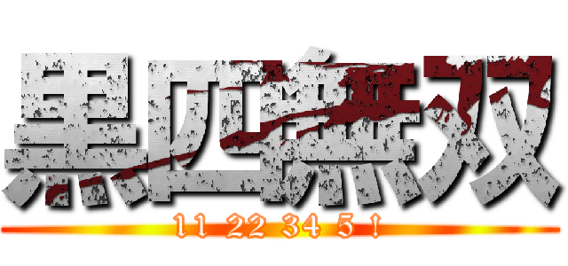 黒四無双 (11 22 34 5 !)