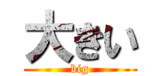 大きい (big)