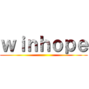 ｗｉｎｈｏｐｅ ()