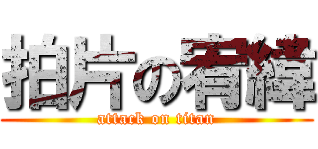 拍片の宥緯 (attack on titan)