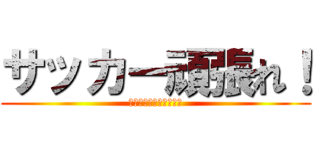 サッカー頑張れ！ (点をどんどん入れろー！)