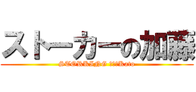 ストーカーの加藤 (STORKING ｔｈｅKato)