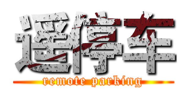 遥停车 (remote parking)
