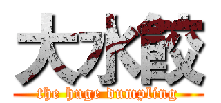 大水餃 (the huge dumpling)