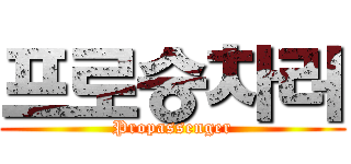 프로승차러 (Propassenger)