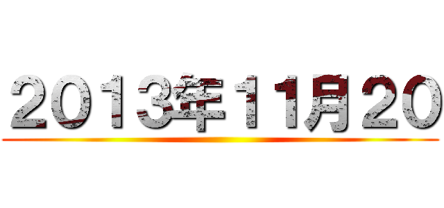 ２０１３年１１月２０ ()