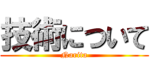 技術について (Narita)