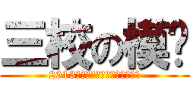 三校の模联 (2013年番实暨三校模拟联合国大会)