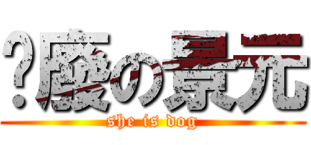 耍廢の景元 (she is dog)