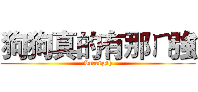 狗狗真的有那ㄇ強 (Strength)