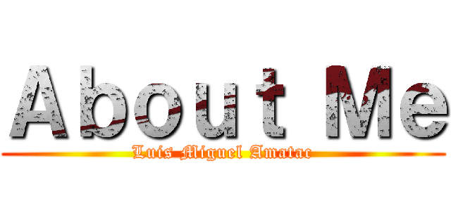 Ａｂｏｕｔ Ｍｅ (Luis Miguel Amatac)