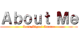 Ａｂｏｕｔ Ｍｅ (Luis Miguel Amatac)