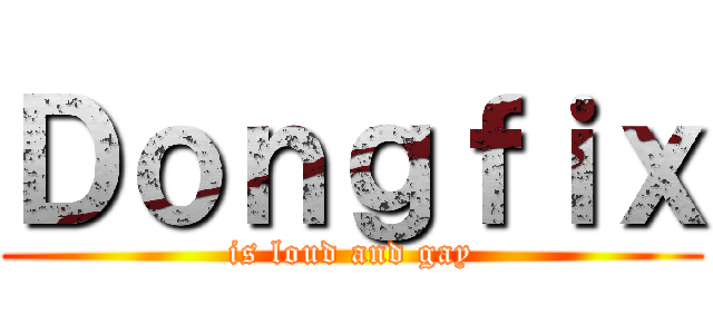 Ｄｏｎｇｆｉｘ (is loud and gay)