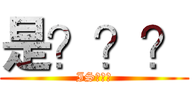 是？？？ (IS？？？)