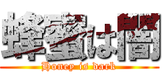 蜂蜜は闇 (Honey is dark)