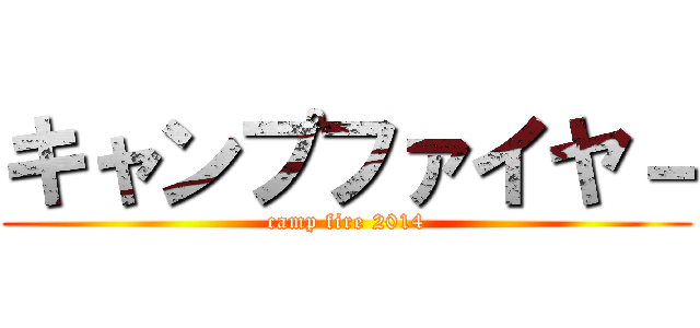 キャンプファイヤ－ (camp fire 2014)