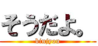そうだよ。 (binjyou)