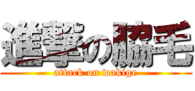 進撃の脇毛 (attack on wakige)