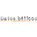 Ｄａｔｏｓ ｂéｌｉｃｏｓ (Military Data )