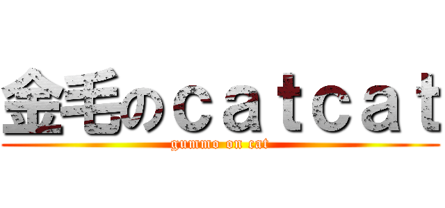 金毛のｃａｔｃａｔ (gummo on cat)