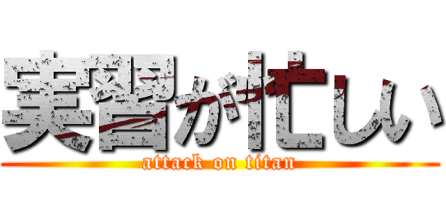 実習が忙しい (attack on titan)