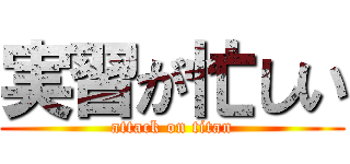 実習が忙しい (attack on titan)