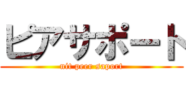 ピアサポート (nit peer saport)