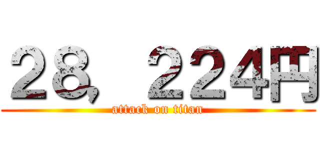 ２８，２２４円 (attack on titan)