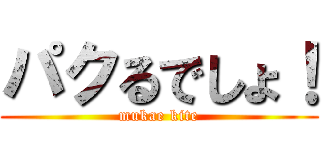 パクるでしょ！ (mukae kite)