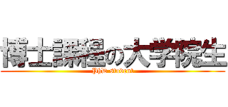 博士課程の大学院生 (PhD student)