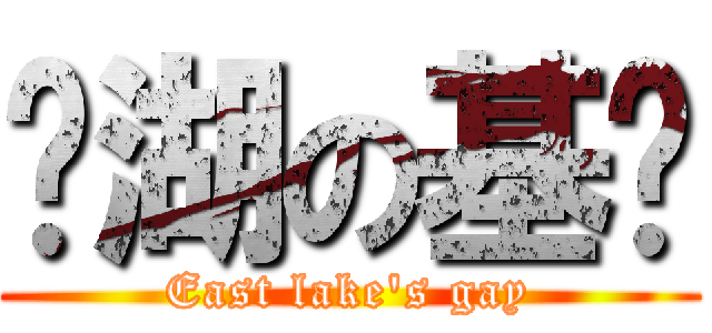 东湖の基佬 (East lake\'s gay)