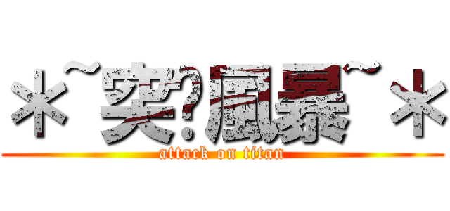 ＊~突擊風暴~＊ (attack on titan)