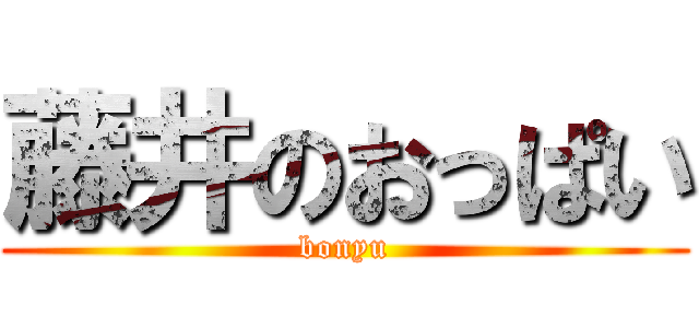 藤井のおっぱい (bonyu)