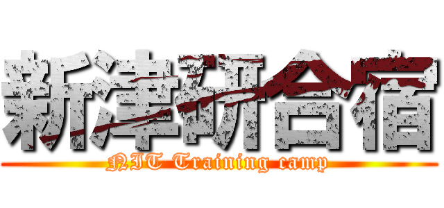 新津研合宿 (NIT Training camp)