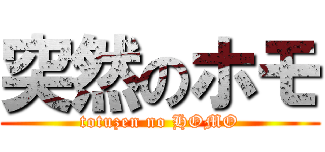 突然のホモ (totuzen no HOMO)