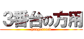 ３番台の方用 (hangerrack)
