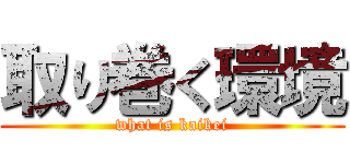 取り巻く環境 (what is kaikei)