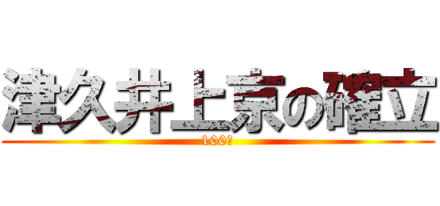 津久井上京の確立 (100％)