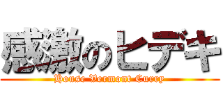 感激のヒデキ (House Vermont Curry)