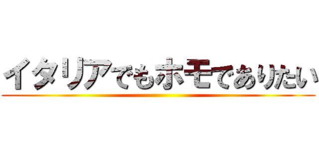 イタリアでもホモでありたい ()