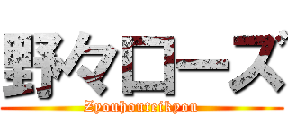 野々口ーズ (Zyouhouteikyou)
