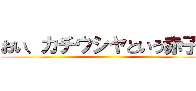 おい、カチウシヤという赤子！ ()