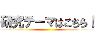 研究テーマはこちら！ ()