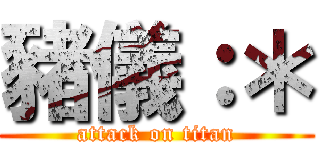 豬儀：＊ (attack on titan)