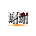 谢谢 (Thanks)