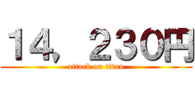 １４，２３０円 (attack on titan)