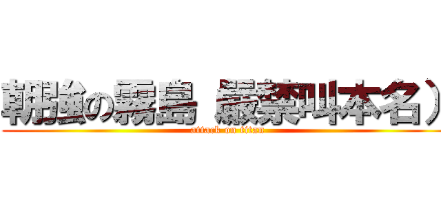 朝強の霧島（嚴禁叫本名） (attack on titan)