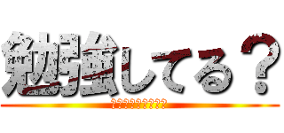 勉強してる？ (してるわけねぇだろ)