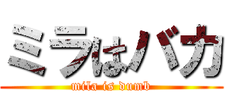 ミラはバカ (mila is dumb)