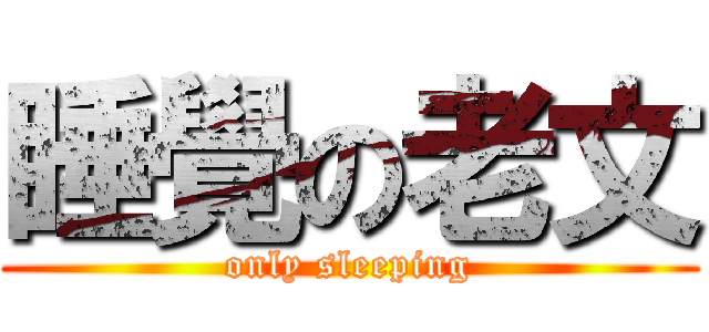 睡覺の老文 (only sleeping)